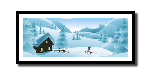 Snowscene in frame