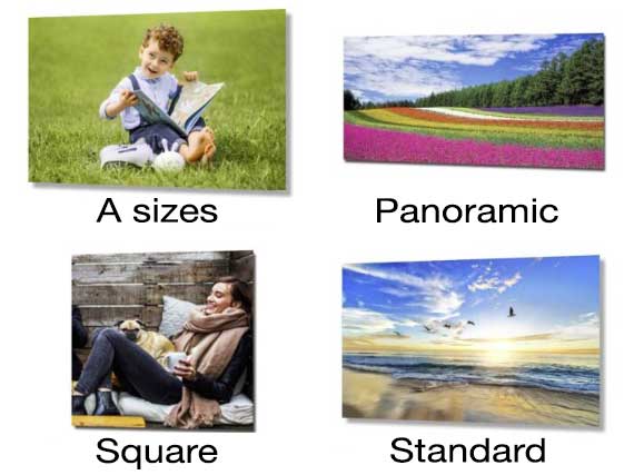 Image of four different poster shapes