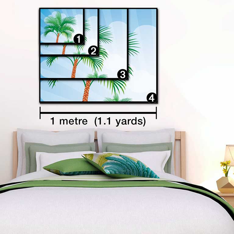 Canvas on a bedroom wall